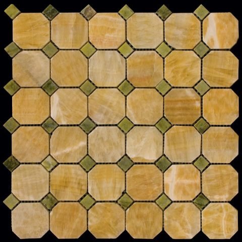 Каменная мозаика Natural Octagon M073+M068-BP (5х5+1,5x1,5) 30,5х30,5