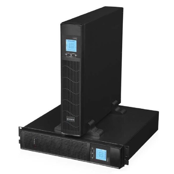 ИБП Irbis UPS Online 2000VA/1800W, LCD, 8xC13 outlets, USB, RS232, SNMP Slot, Rack mount/Tower ISL2000ERMI