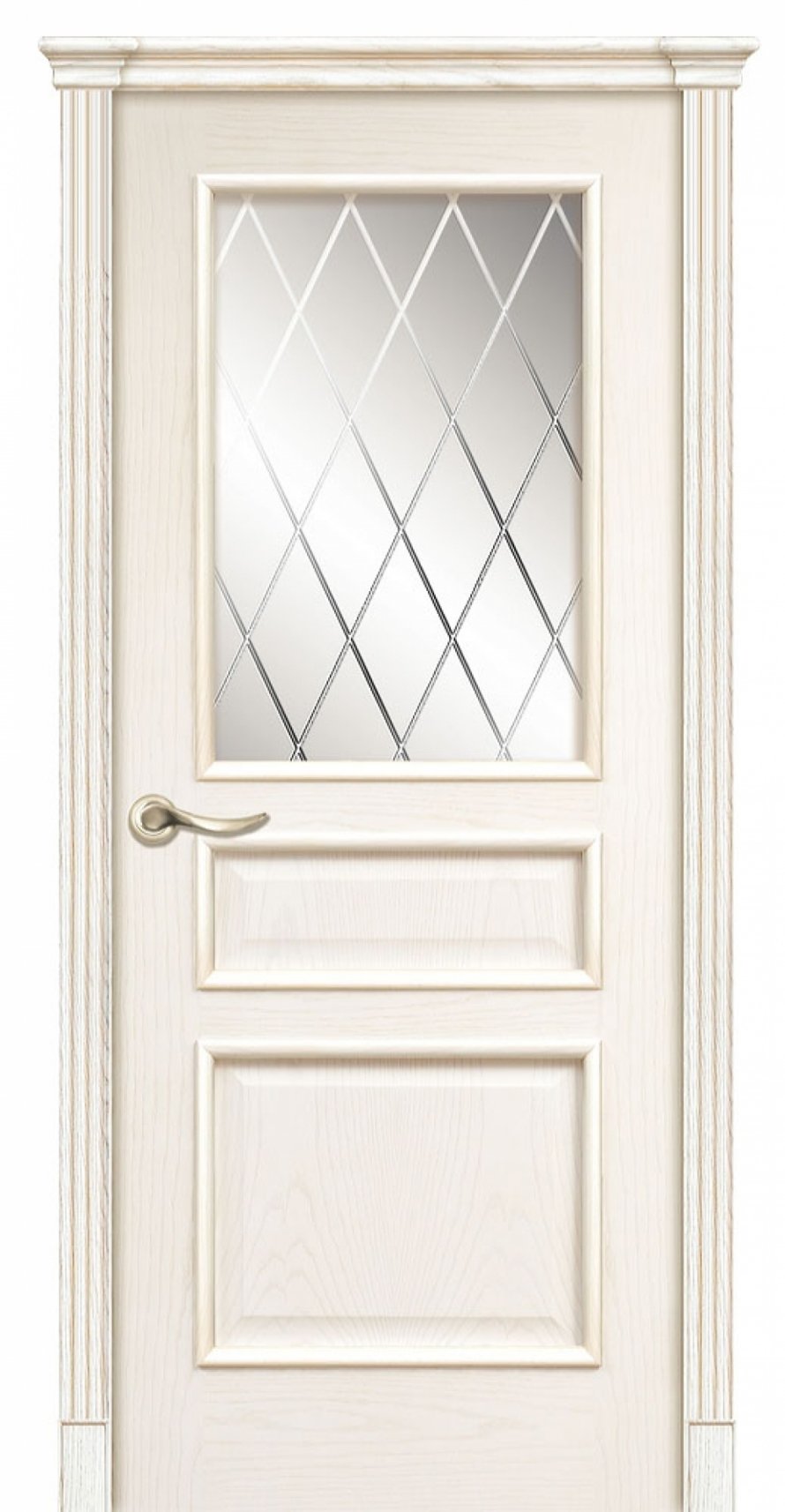 Межкомнатная дверь Дариано Чикаго Ясень бланко со стеклом
