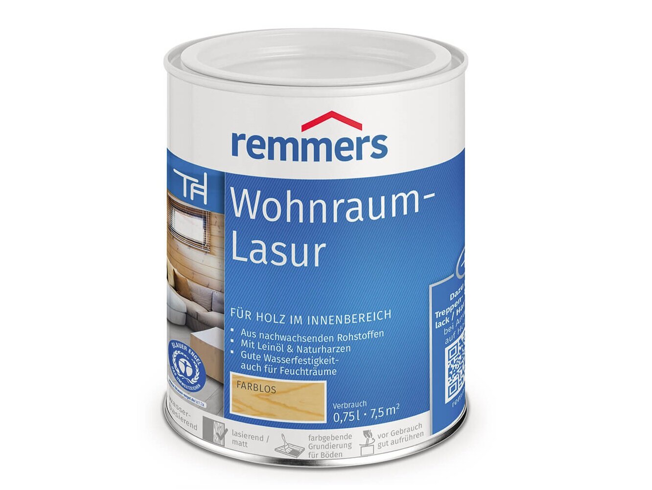 Remmers Лазурь Remmers Wohnraum-Lasur восковая (Цвет-2400 Бесцветны/Farblos Объём-20 л.)