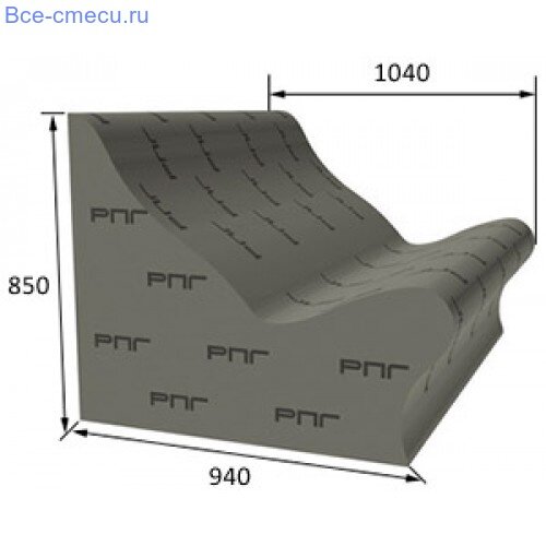 Ruspanel изделия из 3D полистирола (лежак Formа)