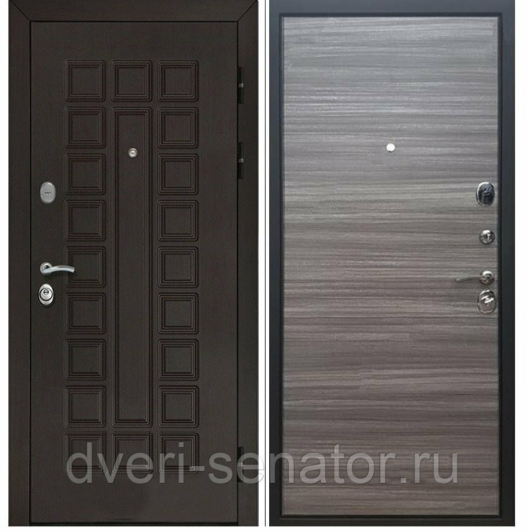 Senator цвет Сандал серый входные стальные двери в квартиру