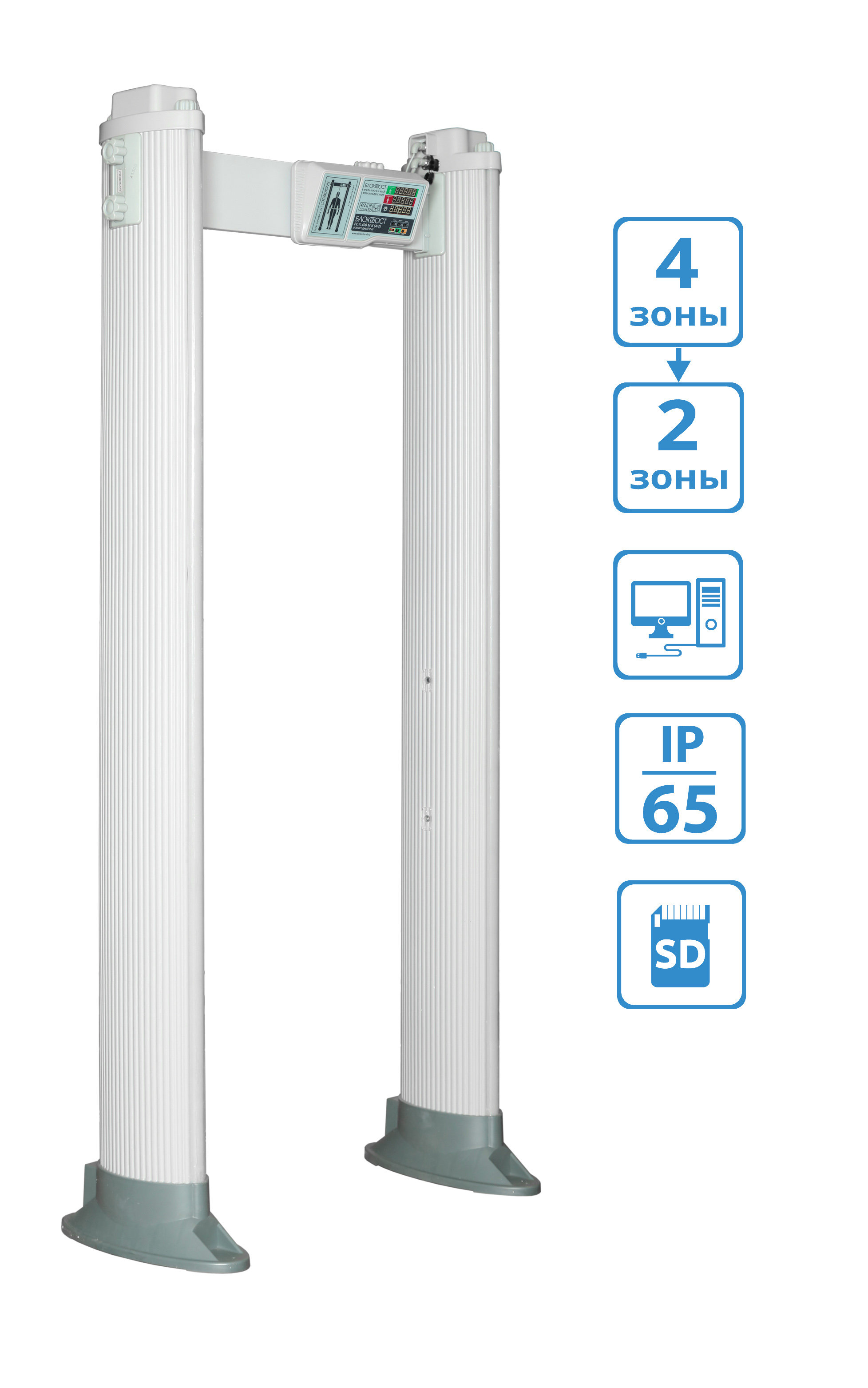 Металлодетектор Блокпост РС Х 400 M K (4/2), арочный металлодетектор