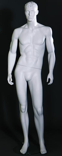 Манекен мужской белый скульптурный MW-72