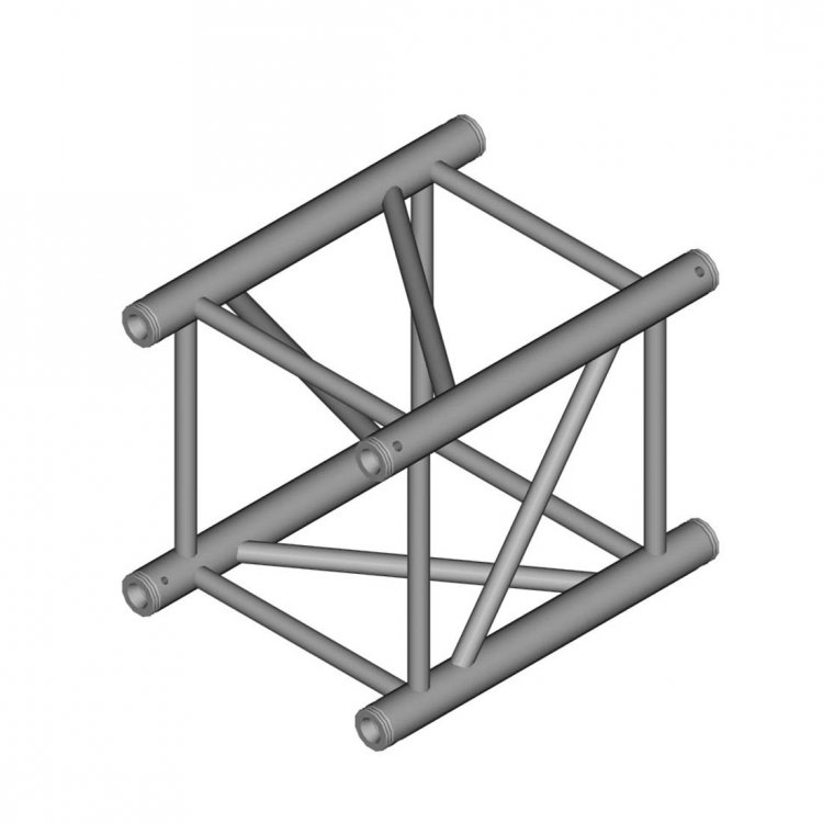 Dura Truss DT 44-050 Ферма алюминиевая, сечение 400х400мм, длина 50см. Труба 50х2. Макс. распределенная нагрузка 839кг\м. Вес 5,2кг