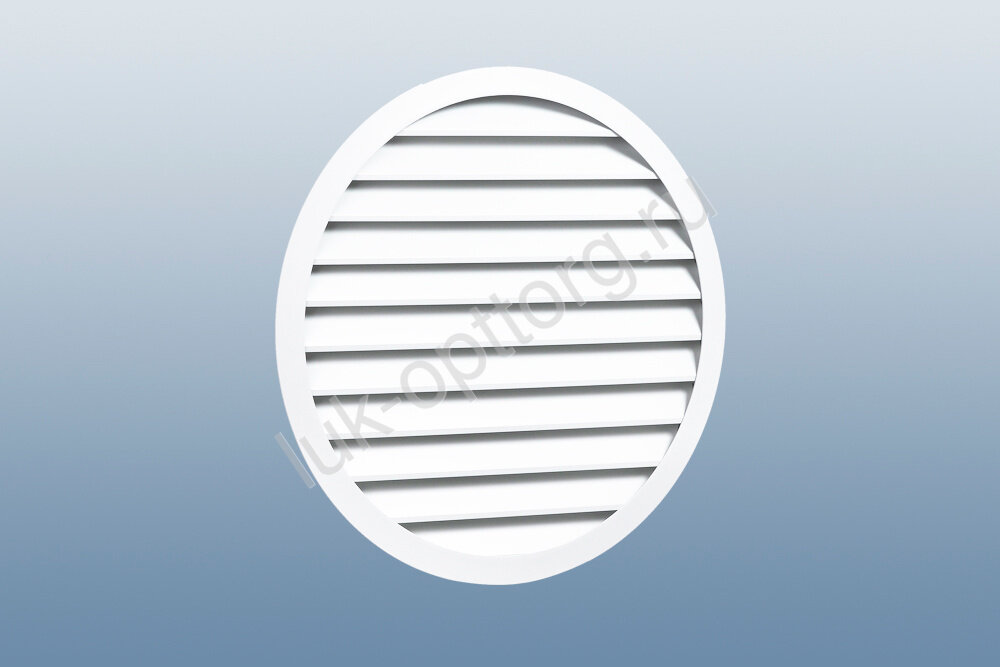 Наружная круглая вентиляционная решетка ВРНК-40 (белая) 750 * 750 (Ш * В)