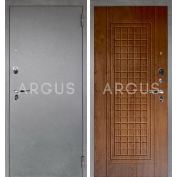 Входная металлическая дверь Аргус люкс про альма ДУБ золотой/серебро антик