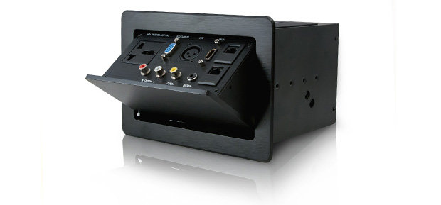 PROCAST Cable TSL-20 врезной откидной лючок с набором основных мультимедийных и сетевых интерфейсов для подключения аудио-видео устройств (ноутбуки, компьютеры, микрофоны, видео камеры, DVD/MP3 плееры и так далее)