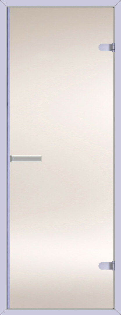 Дверь для турецкой бани АКМА Хаммам 8х20 (матовое бесцветное, 8 мм, коробка алюминий, арт. 276)
