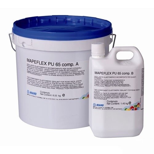 Mapei Mapeflex PU 65 Двухкомпонентный Текучий Полиуретановый Герметик для Дорожных Швов 10кг