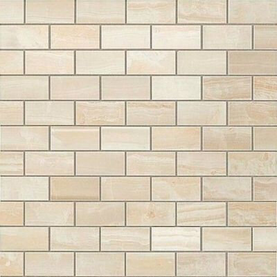 Supernova Onyx Ivory Chiffon Brick Mosaic 30.5x30.5