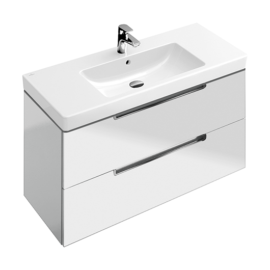 Тумба под раковину Villeroy  Boch Subway 2.0 A697 10 DH (A69710DH) Glossy White (987x520x449 мм)