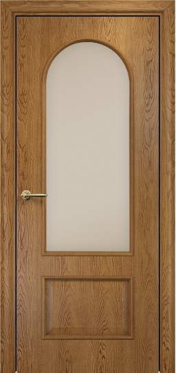 Дверь Оникс модель Арка Цвет:Дуб золотистый Остекление:Сатинат бронза