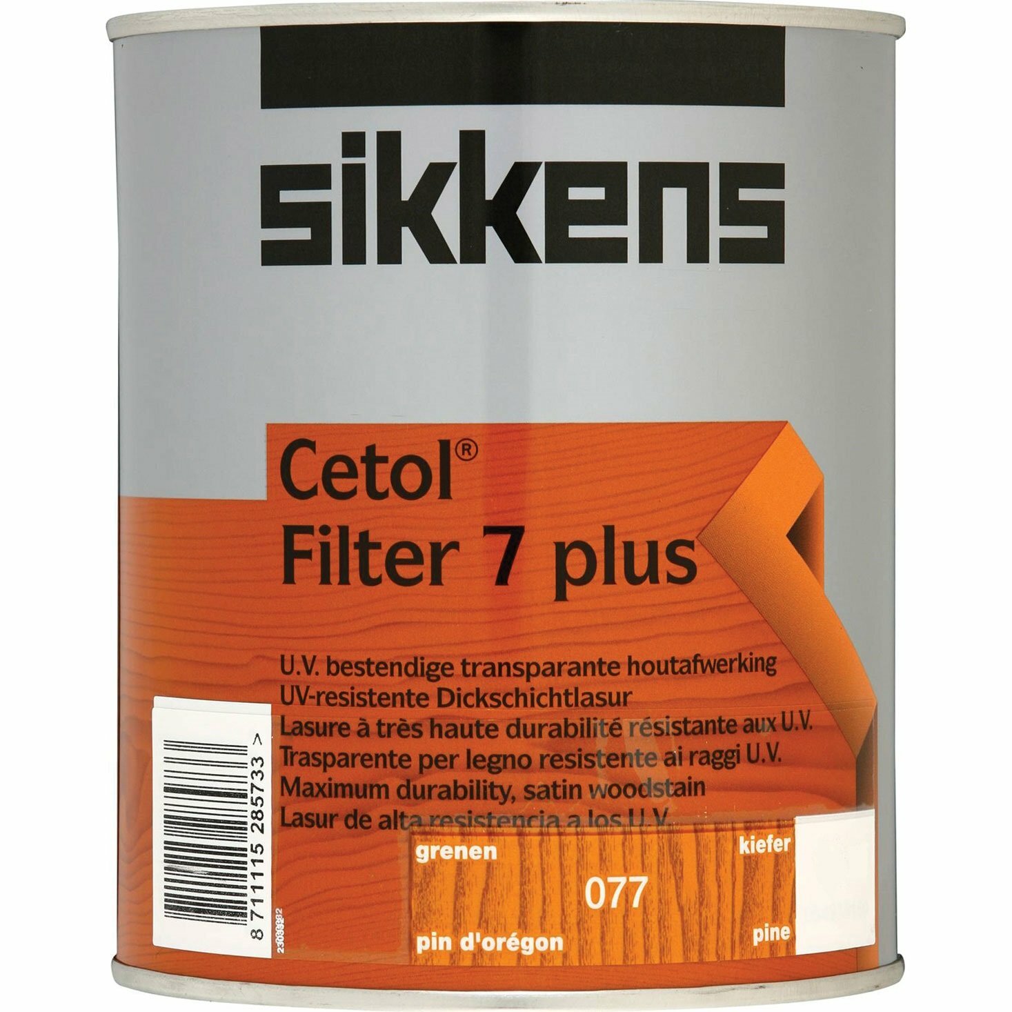 для наружных работ SIKKENS CETOL FILTER 7 PLUS декоративная пропитка для защиты древесины, п/мат, бесцв.000 (5л)