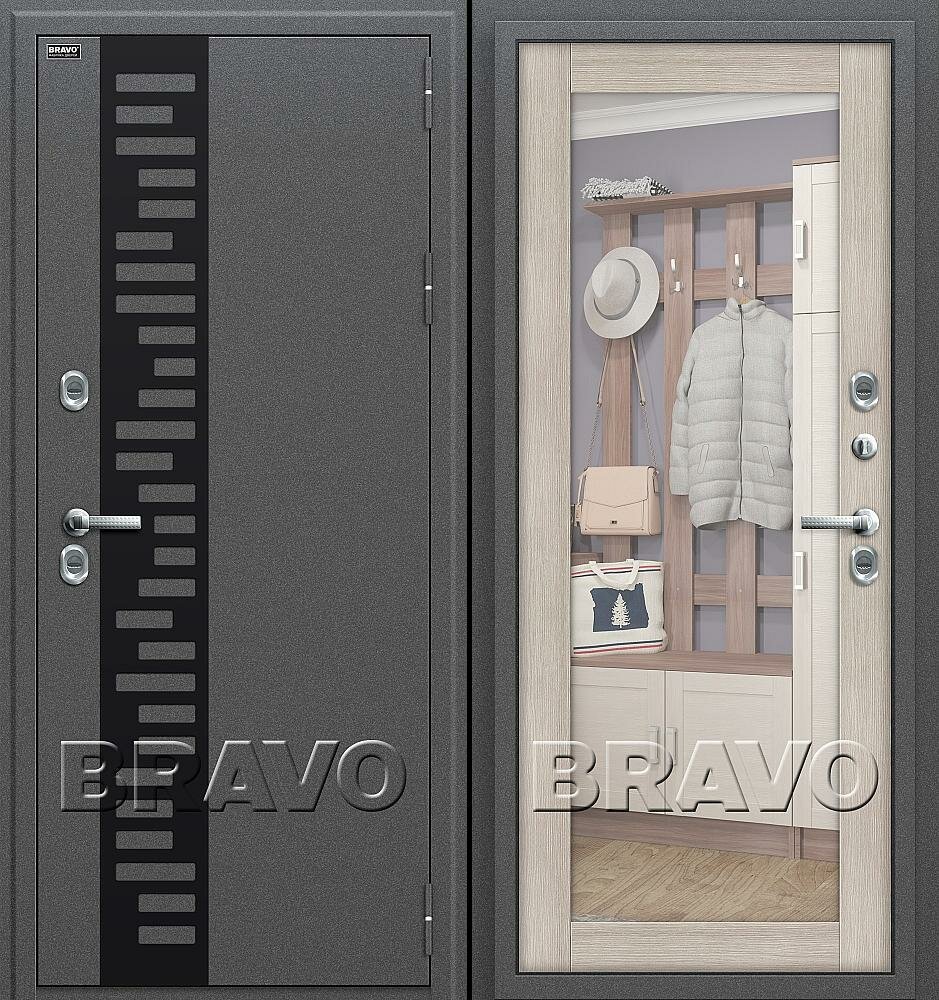 Дверь Термо 220 Антик Серебро/Cappuccino Veralinga