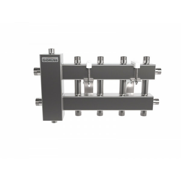 Gidruss Балансировочный коллектор компактного исполнения BMKSS-60-5DU из нержавеющей стали