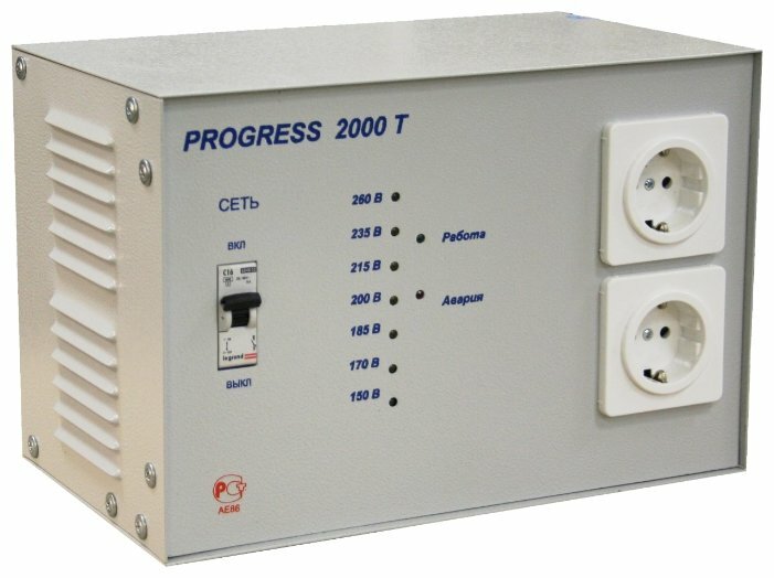Стабилизатор напряжения однофазный PROGRESS 2000T (1.6 кВт)