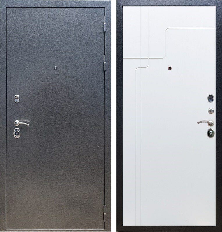 Входная стальная дверь Армада 11 ФЛ-246 (Антик серебро / Белый матовый)