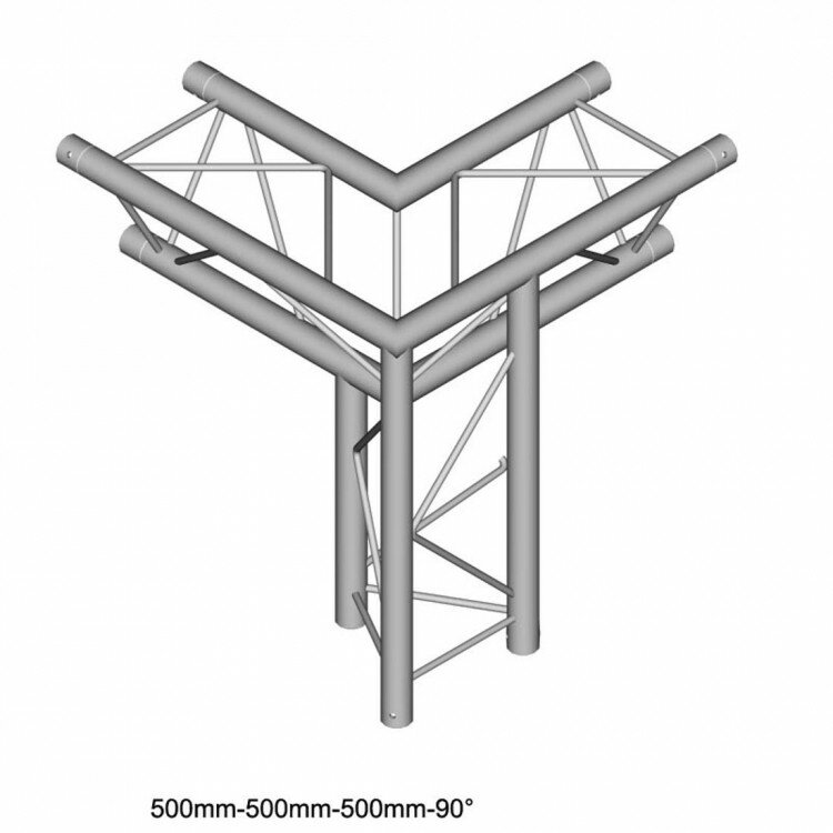 Dura Truss DT23-C34LD узел стыковочный 3-х лучевой, 90 градусов, сечение 220 х 220 мм, длина сторон 50 см