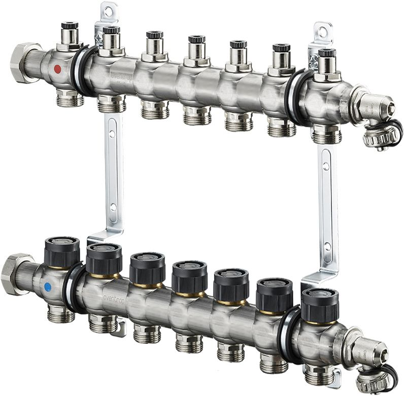 Коллектор Oventrop Multidis SF 1quot; 7хG 3/4 арт. 1404557 (семь контуров) с вентильными вставками
