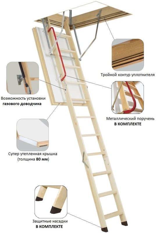 Чердачная лестница Fakro LWT Super Thermo 700*1300*3050 (70*130 см)