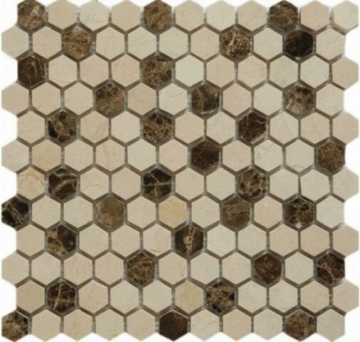 Мозаика Q Stones Каменная Мозаика Hex 027 25P 10 30.5x30.5