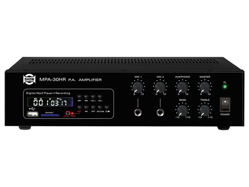Show MPA-30HR трансляционная система, 30 Вт, MP3-плеер с функцией записи
