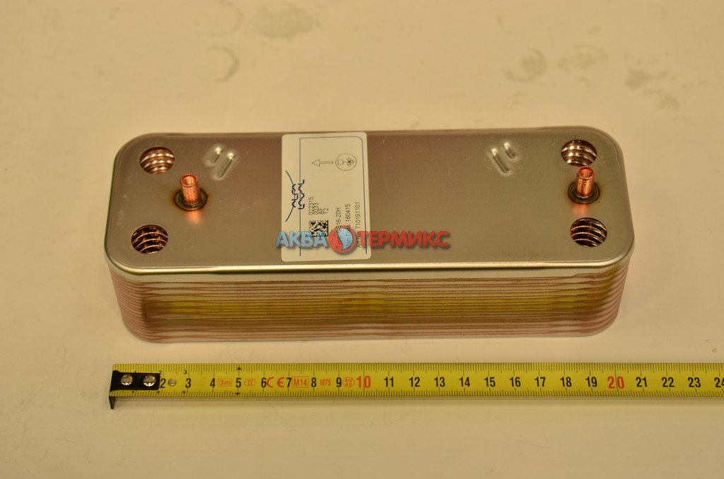 Теплообменник пластинчатый для ГВС на 20 пластин Baxi (5689930) - запчасть для котла