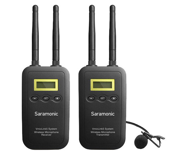 Беспроводная система Saramonic VmicLink5 HiFi TX5+RX5, цифровая, 5.8 ГГц, передатчик + приемник