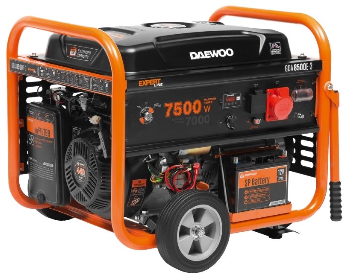 Бензиновый генератор Daewoo Power Products GDA 8500E-3 (7000 Вт)