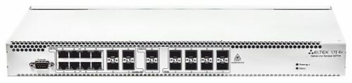 Терминал ELTEX LTE-8X OLT, 8 портов SFP-xPON, 4 комбопорта 10/100/1000, 2 порта SFP+(10G), встроенный коммутатор L2+, RSSI