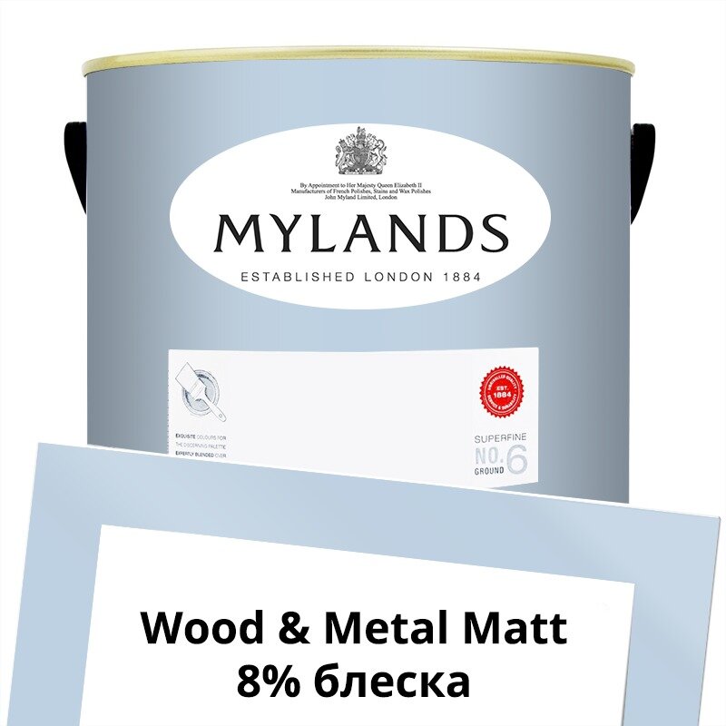 Английские Краски Mylands артикул WoodMetal Paint Matt 5 л. №32 Morning Blue