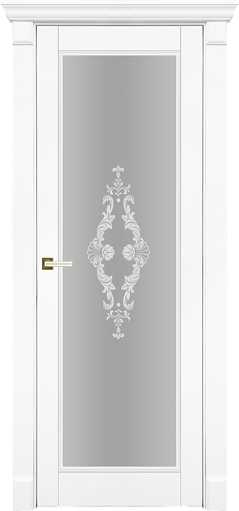 Дверь Фрамир VERONA 1 ПО Цвет:Жемчужно-белый Остекление:Прозрачное