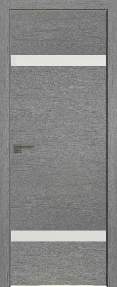 Межкомнатная дверь экошпон PROFIL DOORS 3ZN с алюминиевой кромкой (Грувд серый)