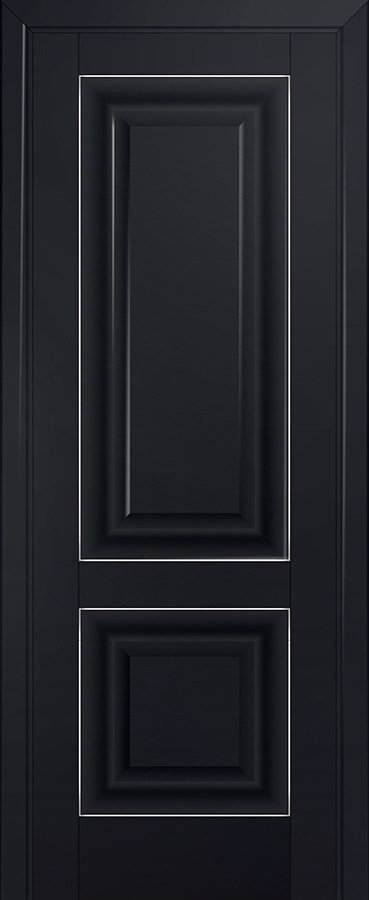 Межкомнатная дверь матовая экошпон PROFIL DOORS 27U (Черный матовый)