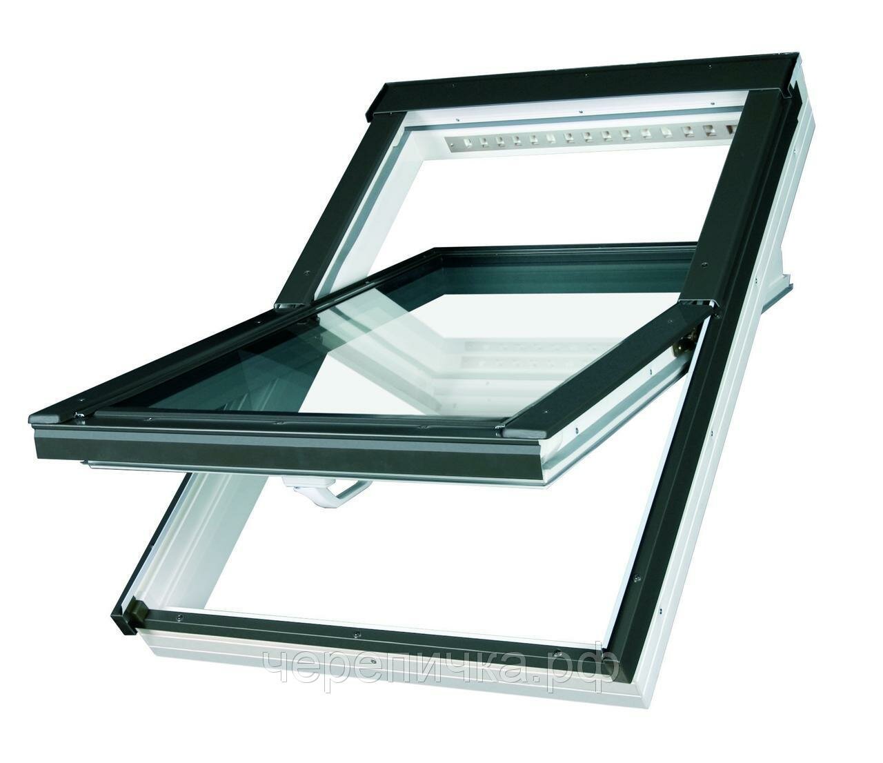 Мансардное окно Fakro PTP U4 PROFI ПВХ двухкамерным стеклопакетом (55*78)