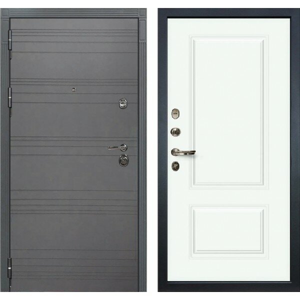 Двери Лекс производства г. Йошкар-Ола Входная металлическая дверь лекс сенатор 3К софт графит эмаль белая №55
