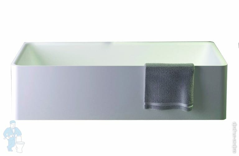 Ванна отдельностоящая Knief Shine (1800x800x500) подсветка снизу, искусственный камень, белый глянец