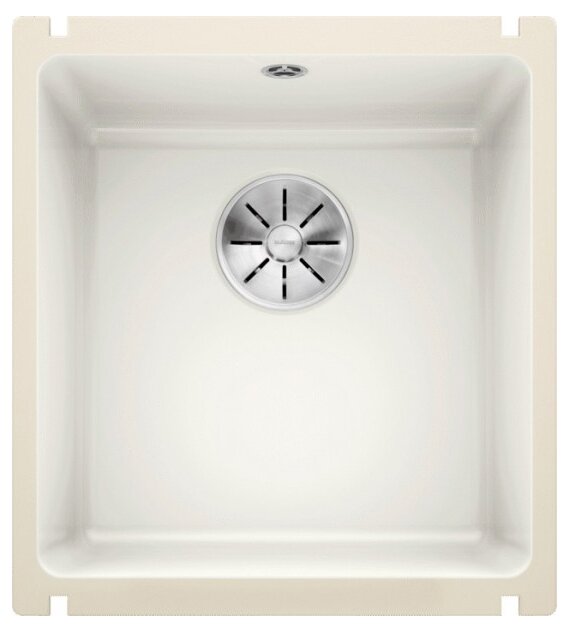 Врезная кухонная мойка Blanco Subline 375-U Ceramic PuraPlus с клапаном-автоматом 40.4х46.5см керамика