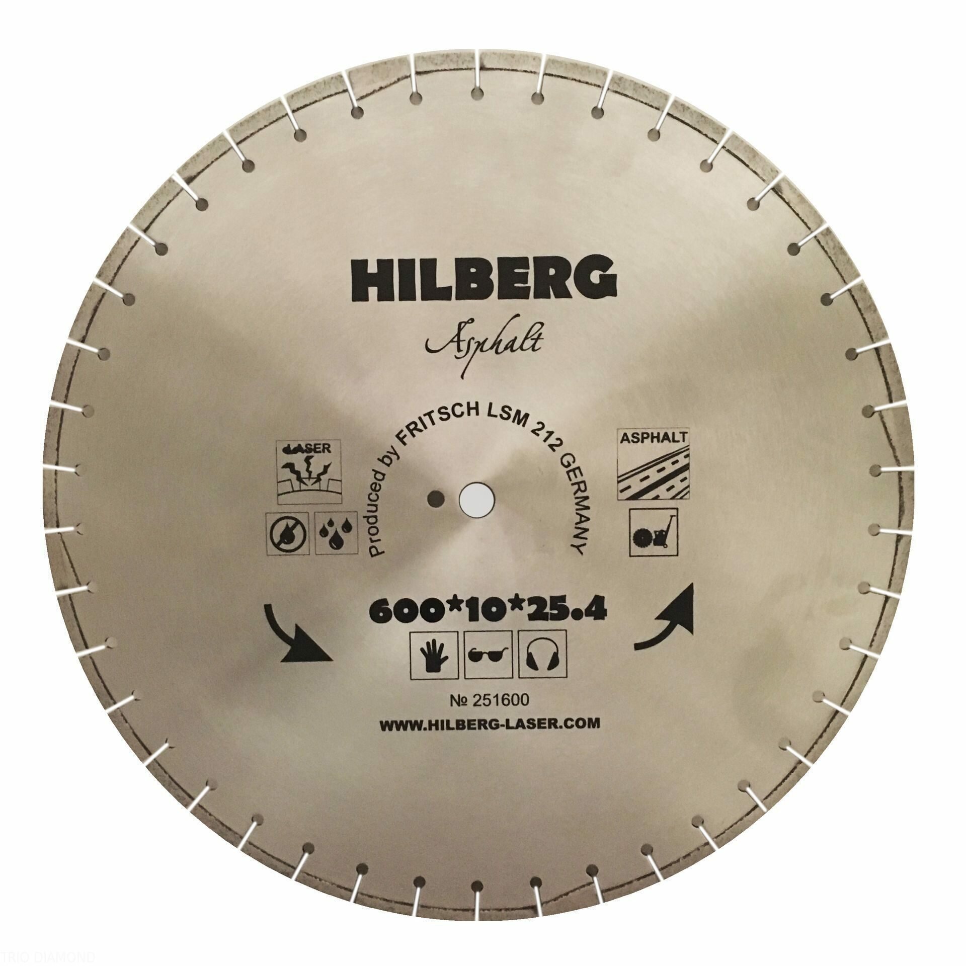 Диск алмазный 600 по асфальту Hilberg 251600