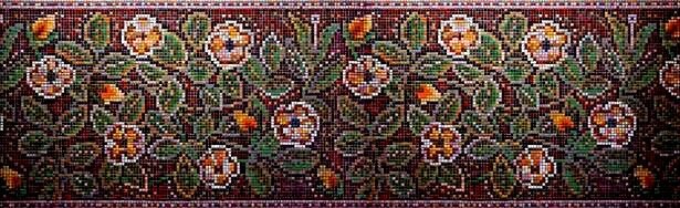 Мозаика Solo Mosaico Осенний сад 1008x3335 12x12x6 Мозаика стекло 100.8x333.5 Стандартные матричные панно, ковры, категория сложности 2