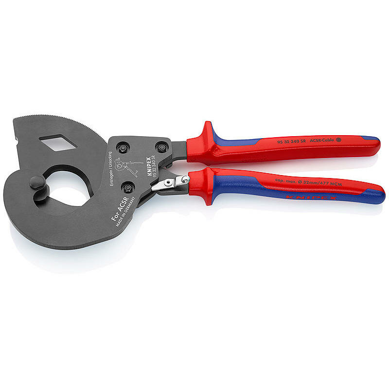 Кабелерез с трещоткой Knipex, 340 мм {KN-9532340SR}