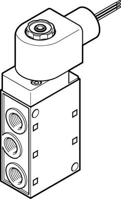 Распределитель с электроуправлением Festo MFH-5-1/4-S-EX