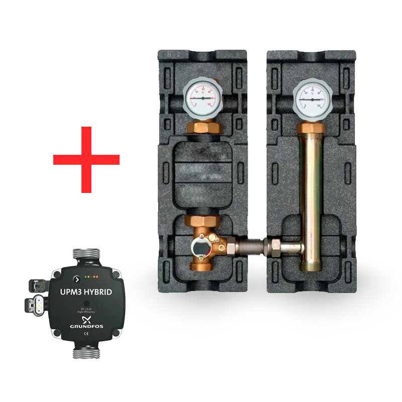 Насосная группа Meibes Насосная группа V-MK со смесителем DN 25 (1quot;), с насосом Grundfos UPM3 Hybrid 25-70, подача слева