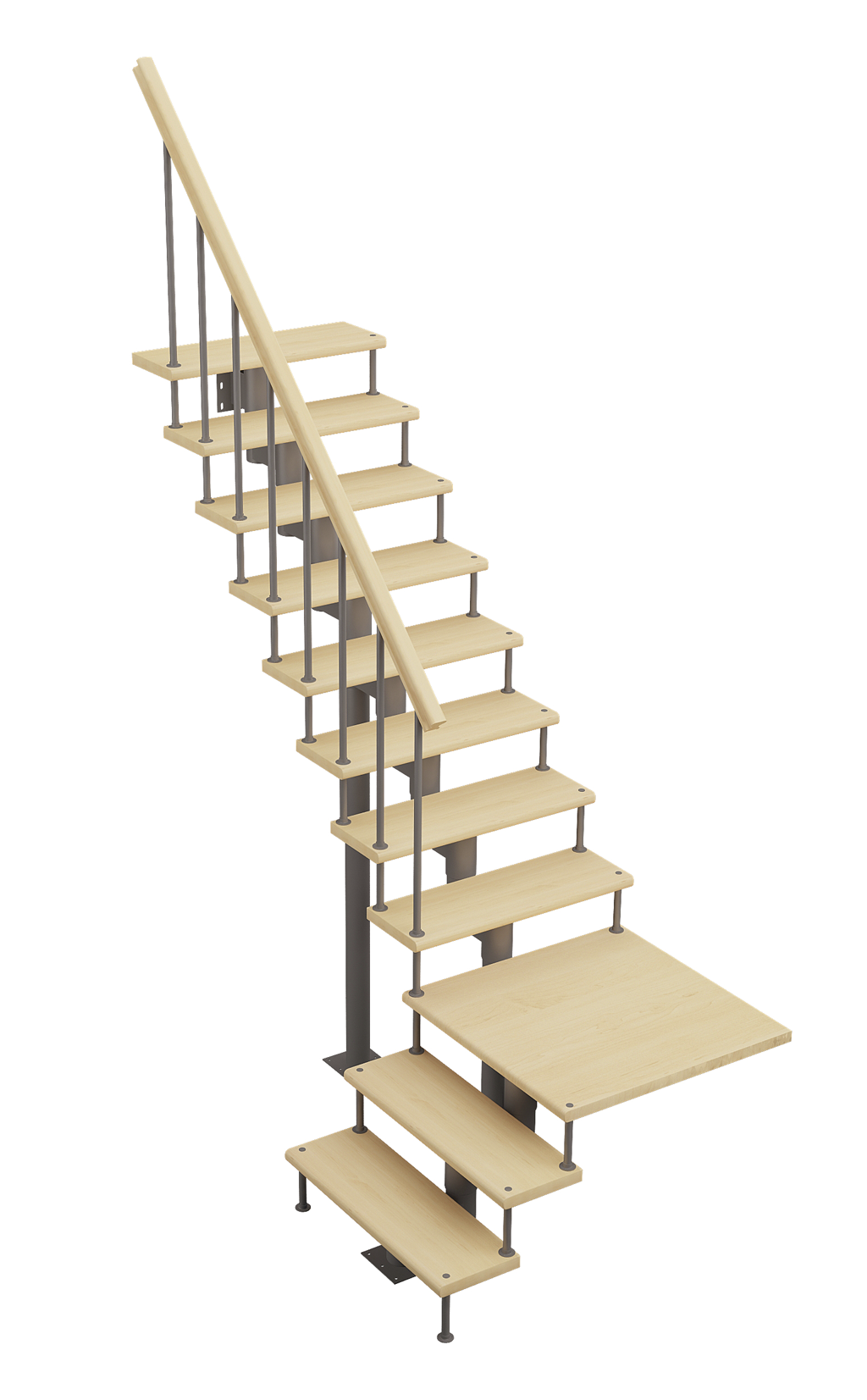Модульная лестница Статус поворот на 90гр. h=2880-3040мм