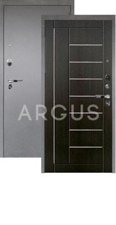 Входная дверь Argus/Аргус люкс про фриза венге тисненый/серебро антик 2050x870 правая