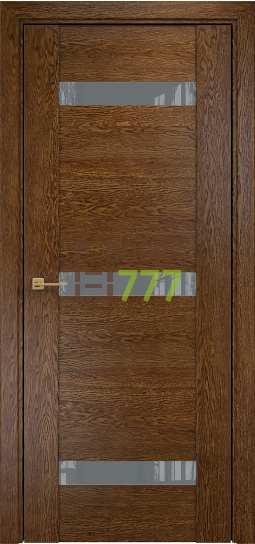 Дверь Оникс модель Парма 3 Цвет:Каштан Остекление:лакобель RAL 7040