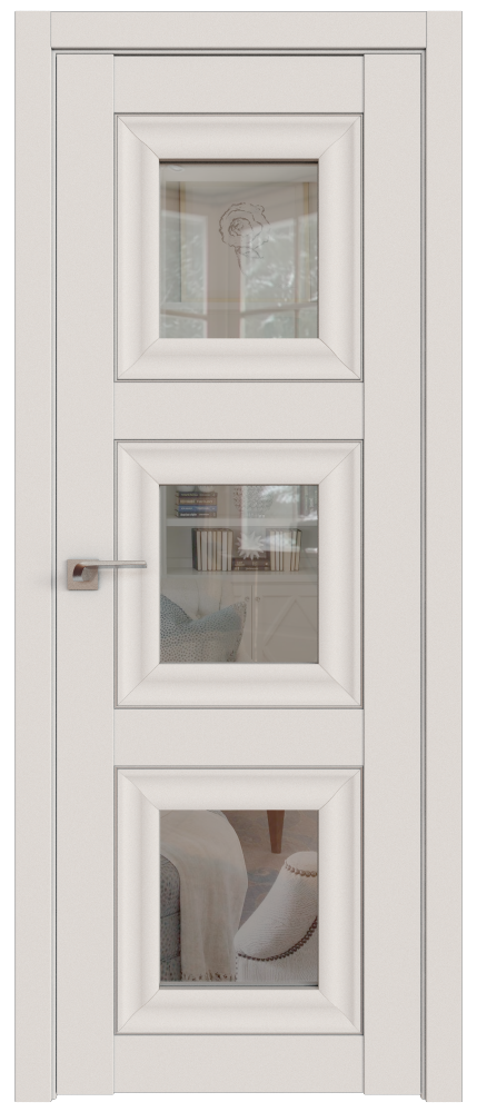 Дверь ProfilDoors Серия U модель 97U Цвет:Дарквайт Остекление:Прозрачное