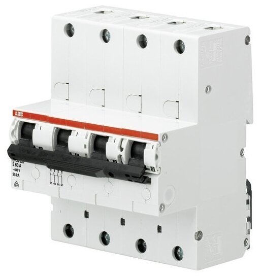 Автоматический выключатель ABB S754DR 4P (K) 25kA