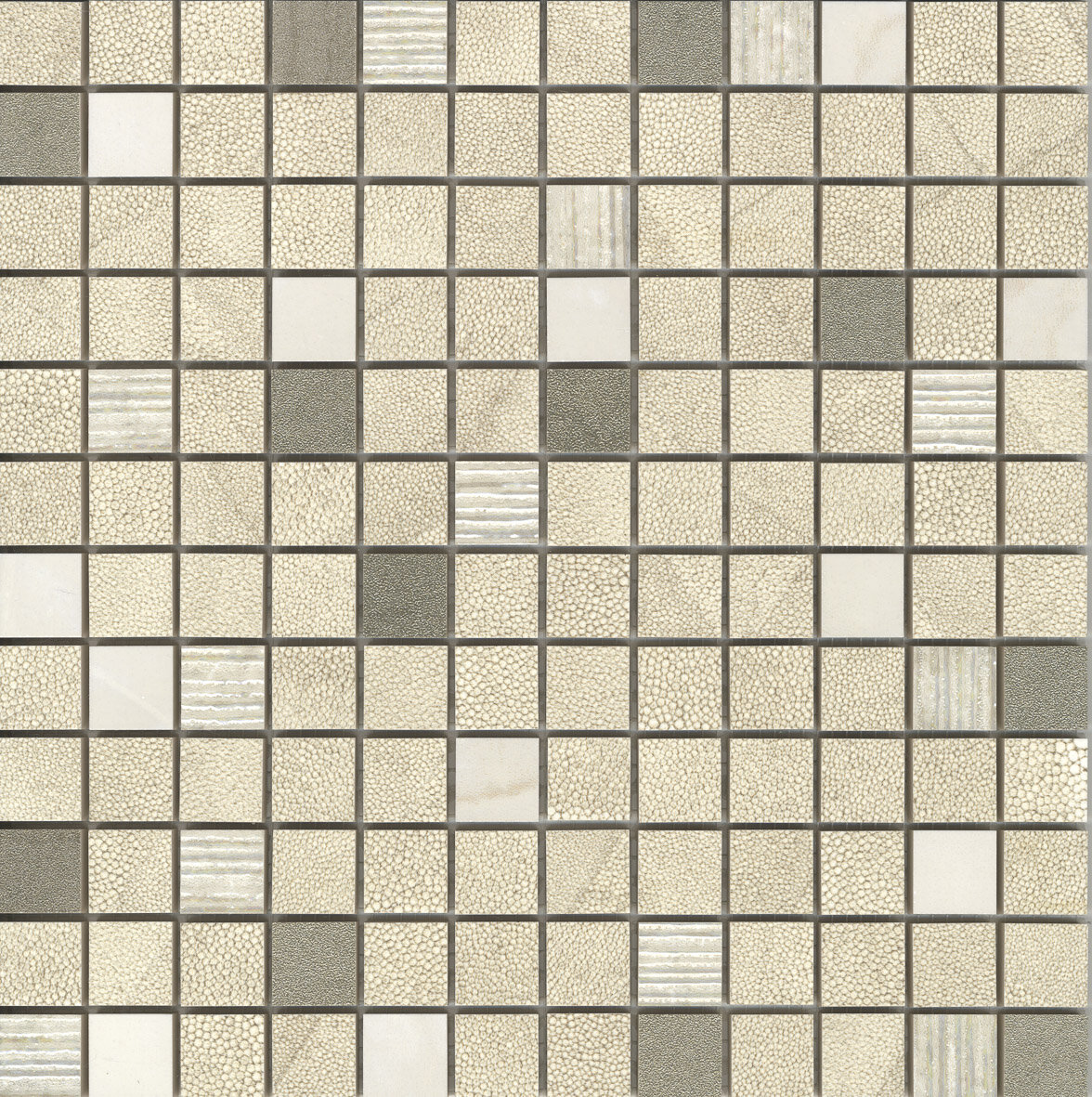 Мозаика облицовочная керамическая Aparici Shagreen Shagreen White Mosaico 2,5x2,5 Decor G-3828 ( м2)